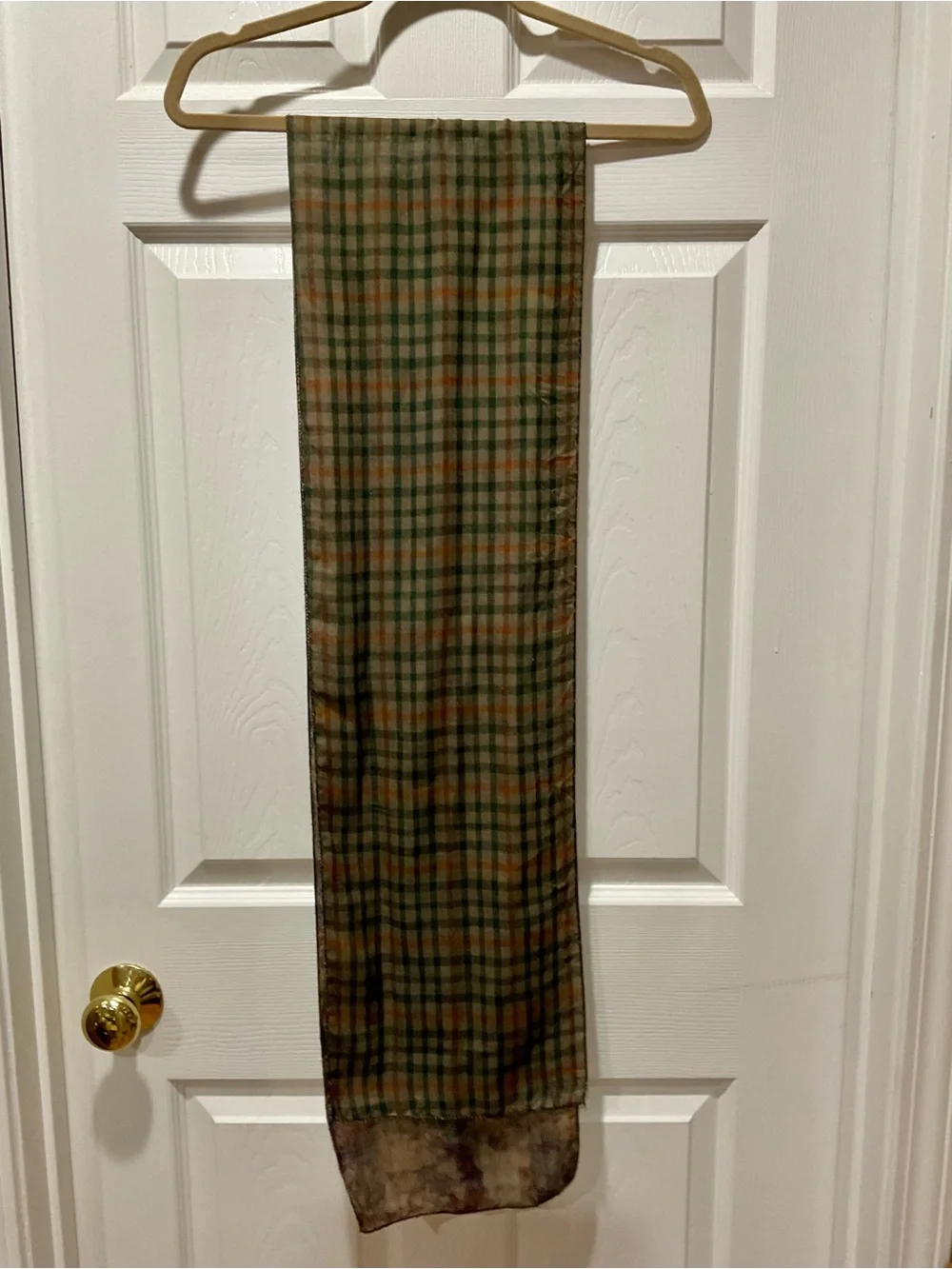 Multicolor Reversible Floral/Plaid Scarf